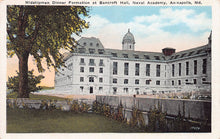Load image into Gallery viewer, Midshipmen Dinner Formation at Bancroft Hall, Naval Academy, Annapolis, Maryland, early postcard, unused
