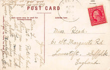 Load image into Gallery viewer, High School, Janesville, Wisconsin, early postcard, used with Green Lake, Wis. cancel
