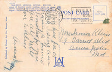 Load image into Gallery viewer, Harvard Medical School, Boston, Massachusetts, early linen postcard, used in 1939

