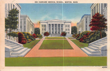 Load image into Gallery viewer, Harvard Medical School, Boston, Massachusetts, early linen postcard, used in 1939
