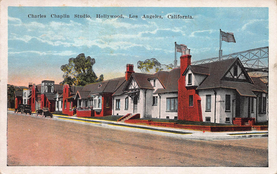 Charles Chaplin Studio, Hollywood, Los Angeles, California, early postcard, unused