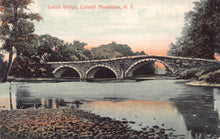 Load image into Gallery viewer, Leeds Bridge, Catskill Mountains, New York, postcard, used in 1910
