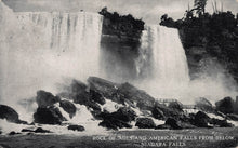 Load image into Gallery viewer, Rock of Ages and American Falls from Below Niagara Falls, New York., early postcard, used in 1913
