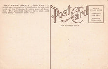 Load image into Gallery viewer, Regatta, Henley-On-Thames, England, Great Britain, Early Postcard, Unused

