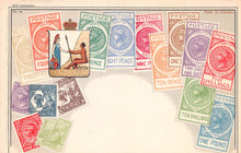Load image into Gallery viewer, South Australia, Classic Stamp Images on Early Embossed Postcard, Unused
