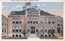 Load image into Gallery viewer, Lincoln School and Annex, Brockton, Massachusetts, early postcard, used in 1916
