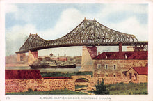 Load image into Gallery viewer, Jacques-Cartier Bridge, Montreal, Canada, early postcard, Unused

