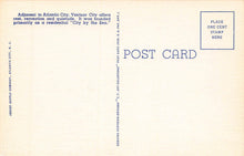 Load image into Gallery viewer, Municipal Pier, Ventnor City, New Jersey, Early Linen postcard, Unused
