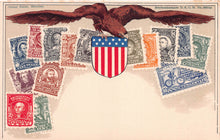 Load image into Gallery viewer, United States, Classic Stamp Images on Early Postcard, Unused

