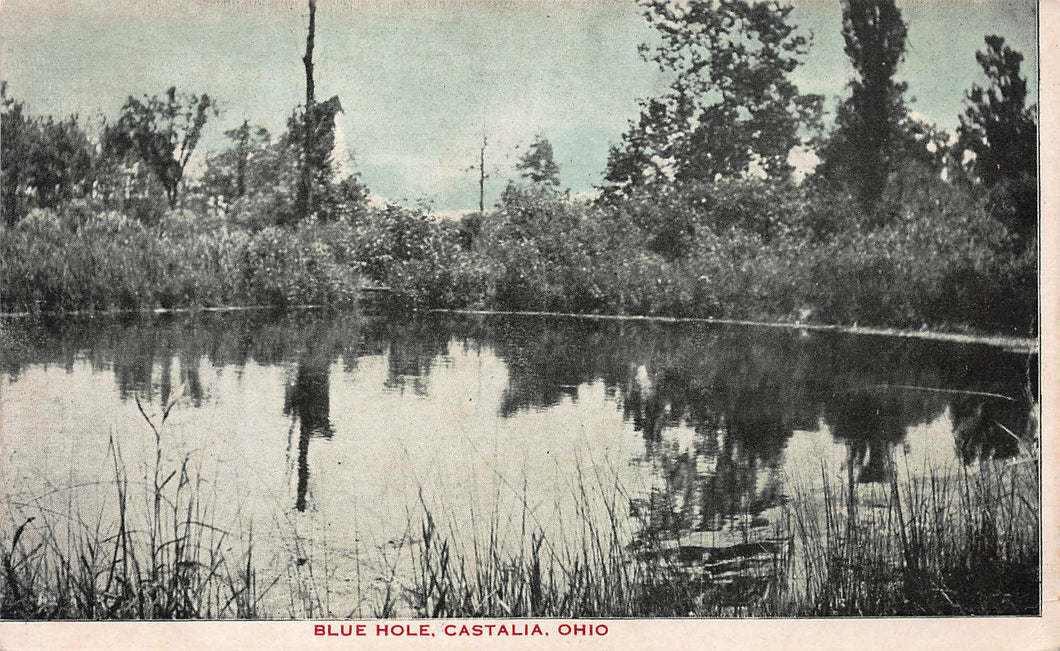 Blue Hole, Castalia, Ohio, early postcard, unused