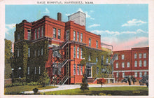Load image into Gallery viewer, Gale Hospital, Haverhill, Massachusetts, early postcard, unused
