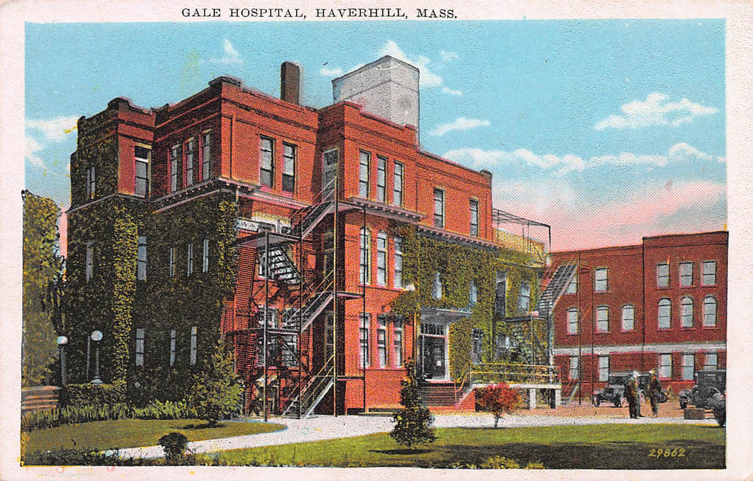 Gale Hospital, Haverhill, Massachusetts, early postcard, unused