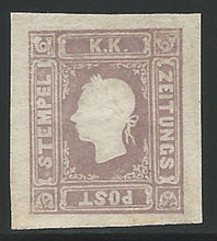 Load image into Gallery viewer, Austria, 1859, Scott #P6, Newspaper Stamp, Mint, Lightly Hinged, Very Fine, signed
