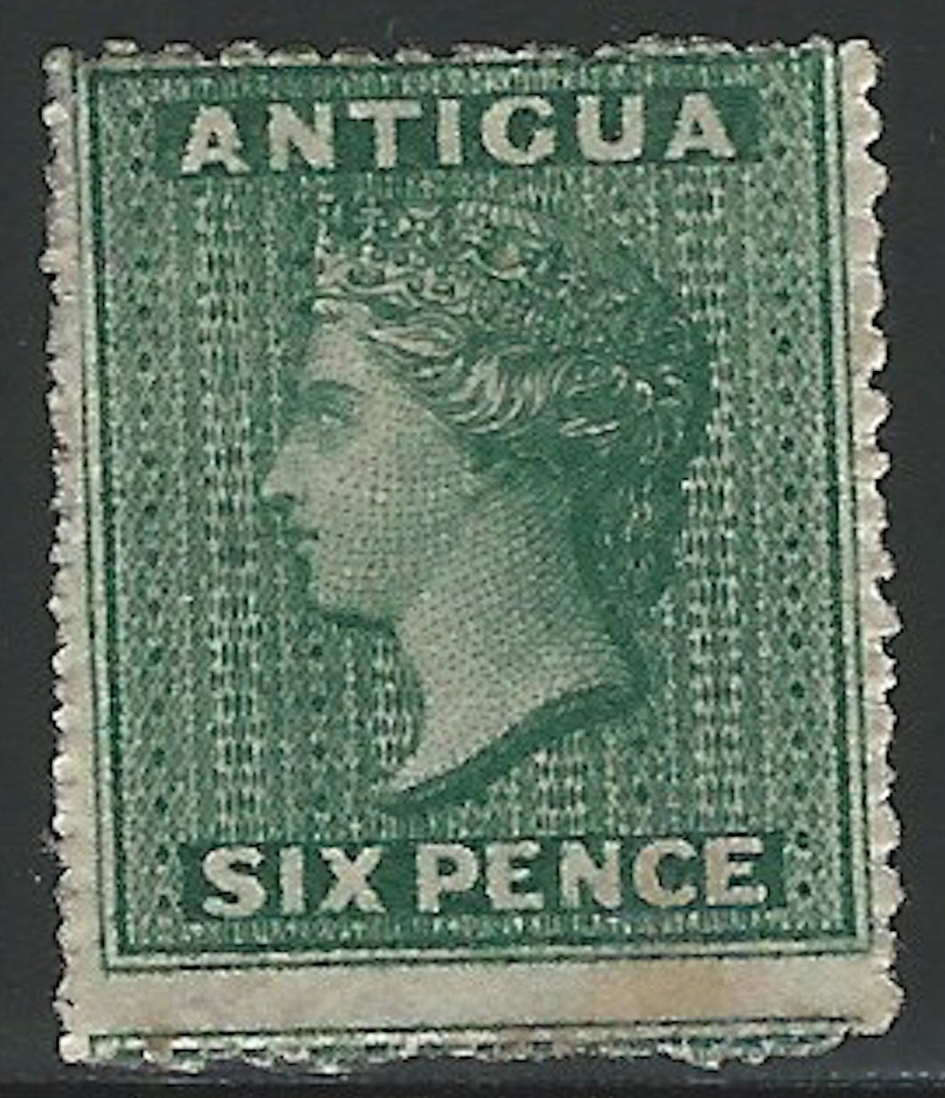 Antigua, 1862, Scott #1, Mint, hinged, part O.G., Fine
