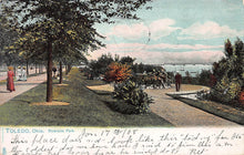 Load image into Gallery viewer, Riverside Park, Toledo, Ohio, early postcard, used in 1908
