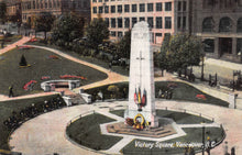 Load image into Gallery viewer, Victory Square, Vancouver, British Columbia, Canada, early postcard, unused
