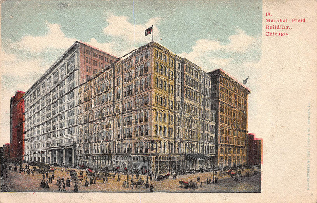 Marshall Field Building, Chicago, Illinois, very early postcard, unused