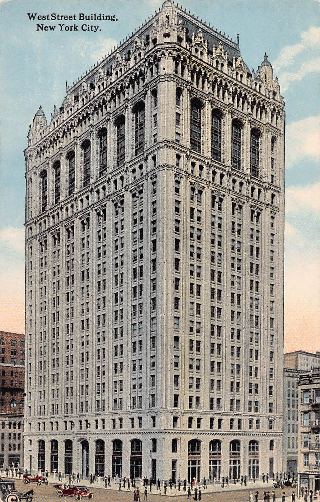 West Street Building, Manhattan, New York City, N.Y., early postcard, unused