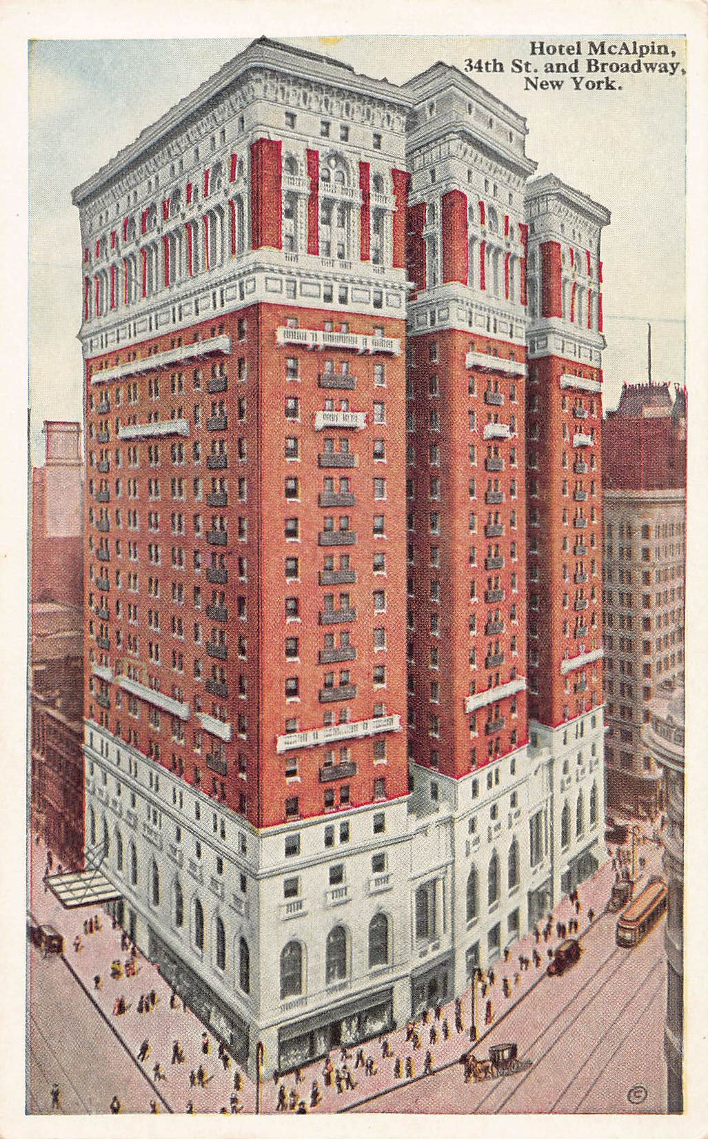 Hotel McAlpin, 34th St. & Broadway, Manhattan, New York City, N.Y., early postcard, unused