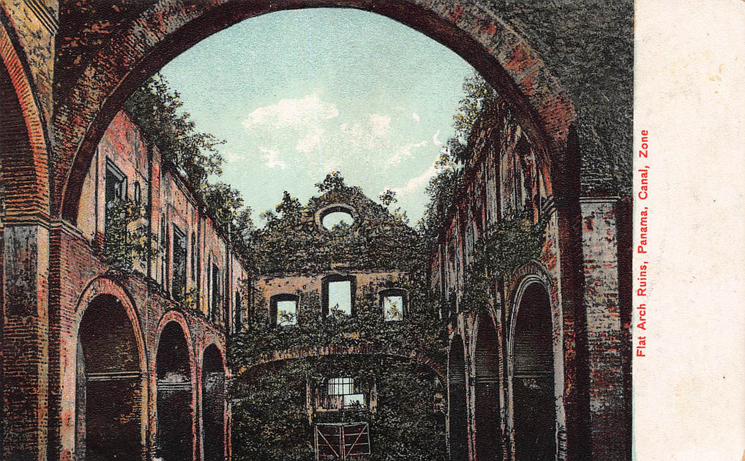 Flat Arch Ruins, Panama, Canal Zone, 1908 Postcard