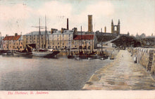 Load image into Gallery viewer, The Harbour, St. Andrews, Scotland, Great Britain, Early Postcard, Used in 1904

