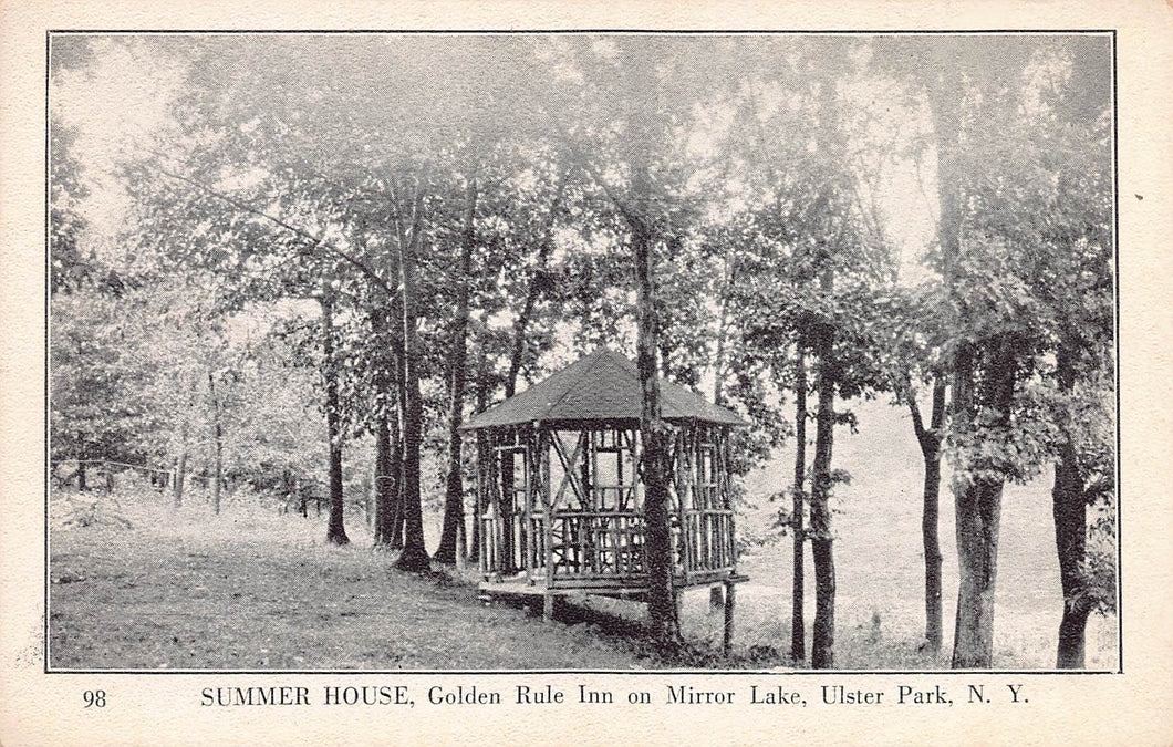 Summer House, Golden Rule Inn on Mirror Lake, Ulster Park, N.Y., early postcard, unused