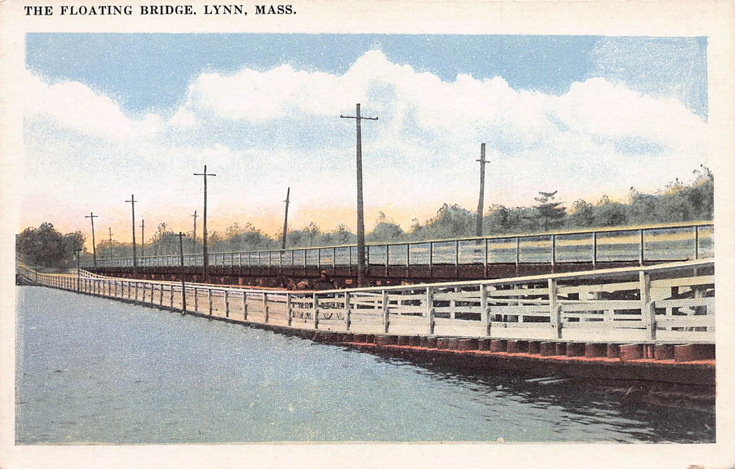 The Floating Bridge, Lynn, Massachusetts, early postcard, unused
