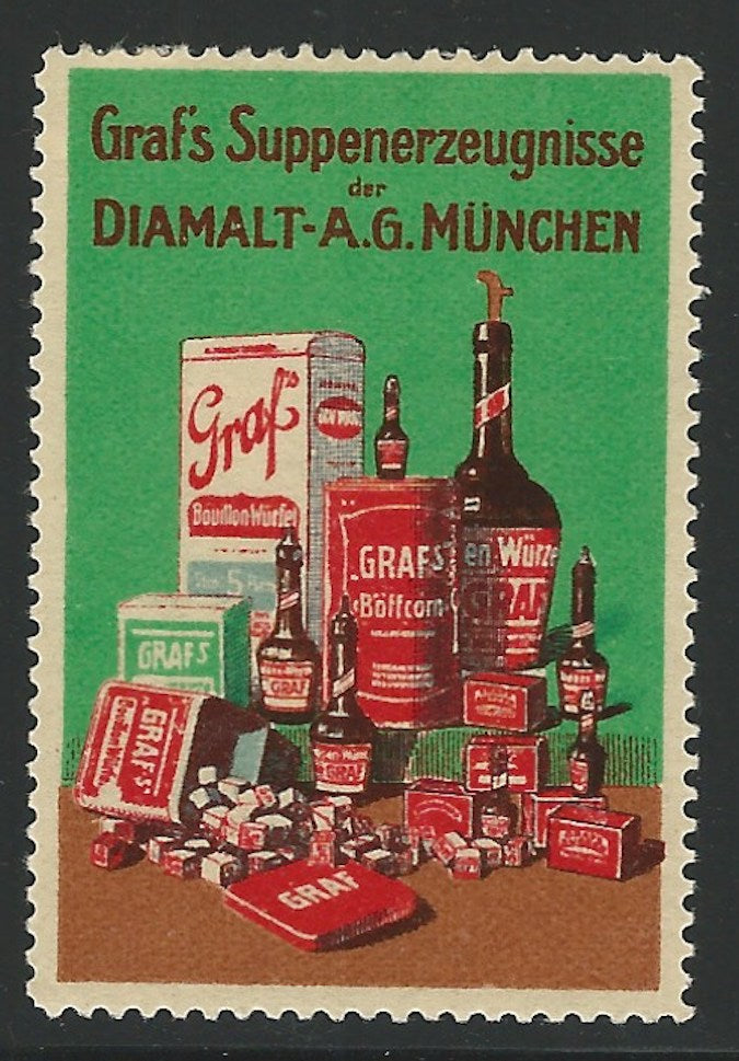 Graf's Soup, Diamalt A.G., Munich, Germany, Early Poster Stamp