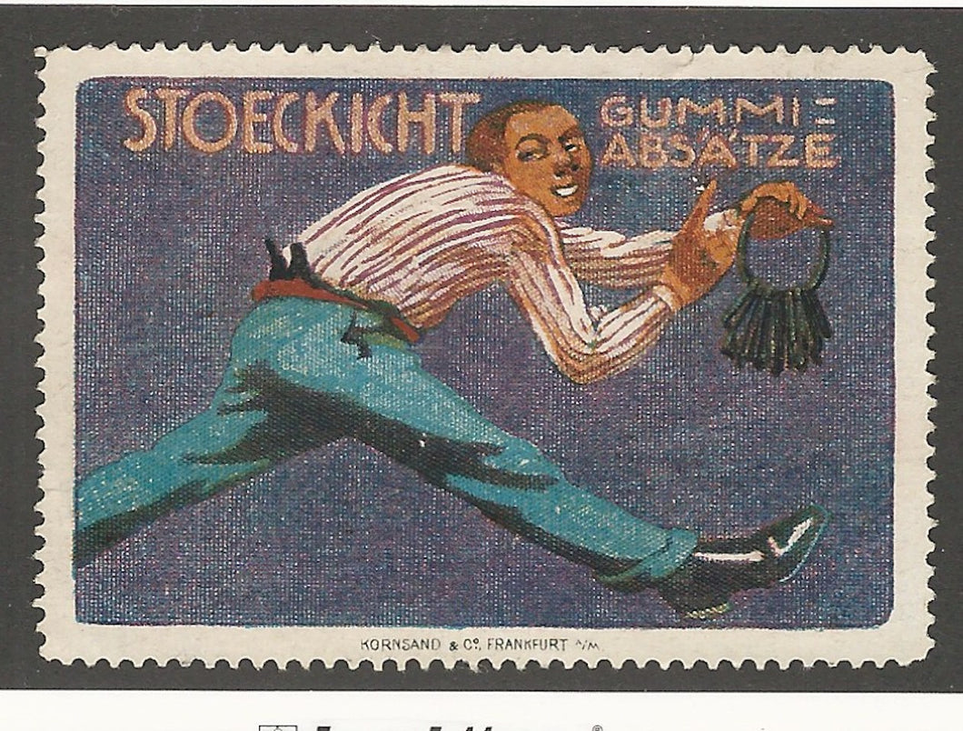 Stoeckicht, Rubber Shoe Heels, Early Germany Poster Stamp