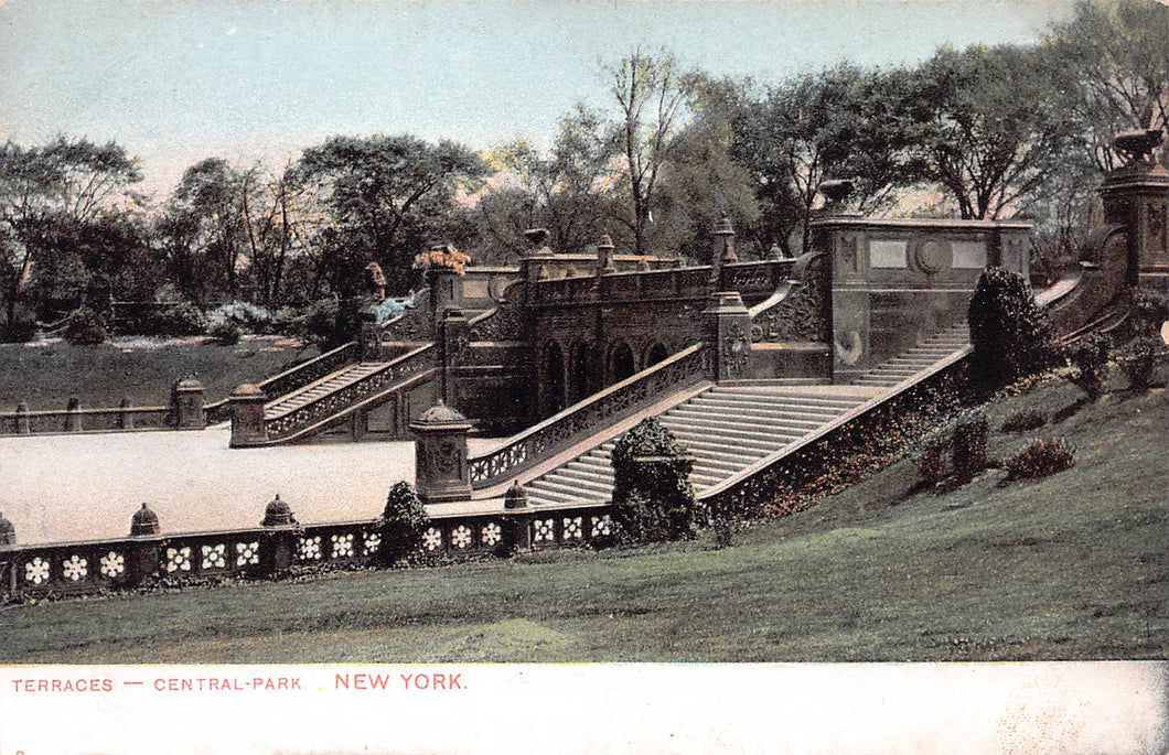 Terraces, Central Park, Manhattan, New York City, N.Y., early postcard, unused