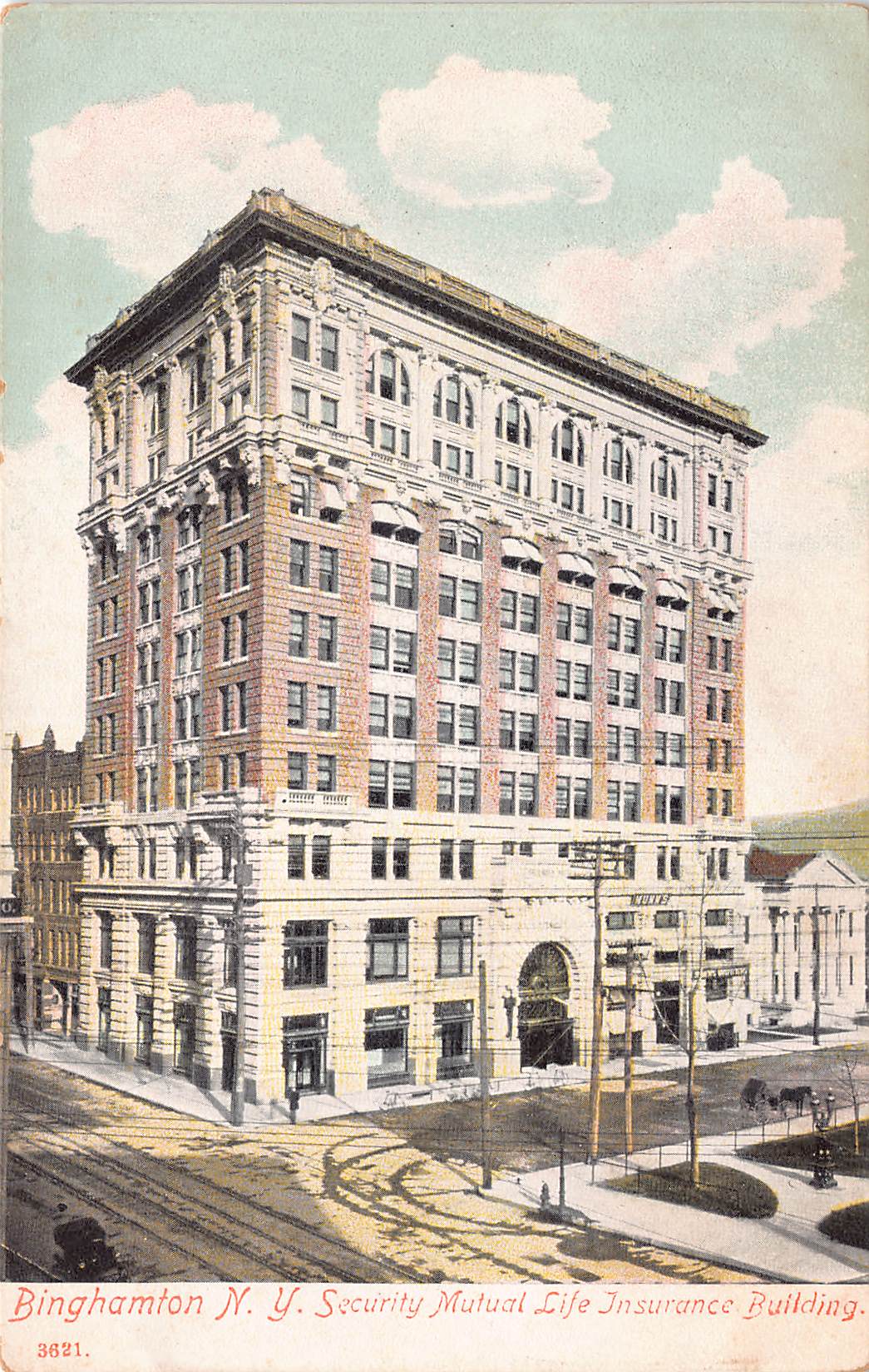 Security Mutual life Insurance Building, Binghamton, New York., early postcard, unused