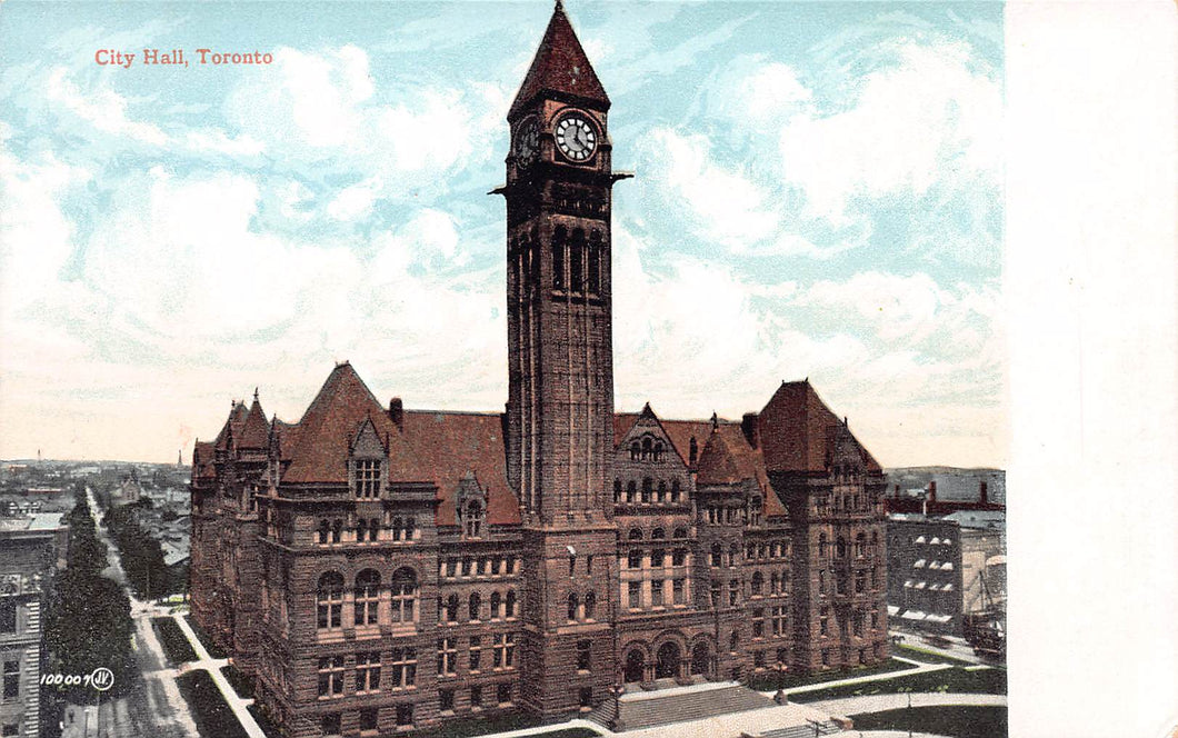 City Hall, Toronto, Canada, early postcard, unused