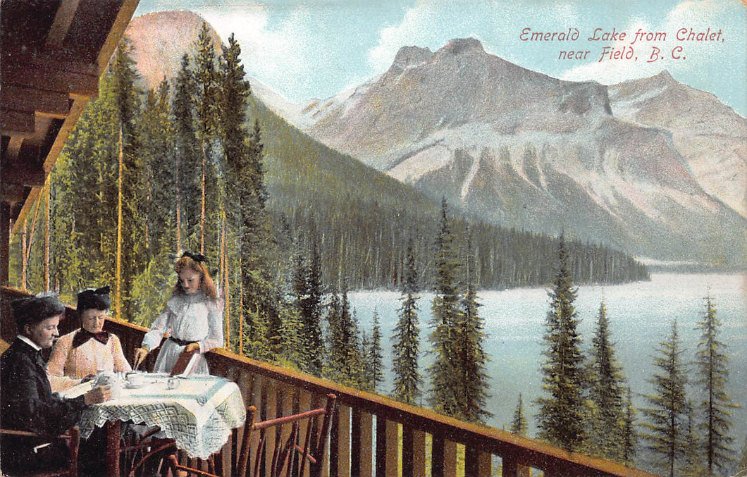 Emerald Lake From Chalet Near Field, British Columbia, Canada, early postcard, unused