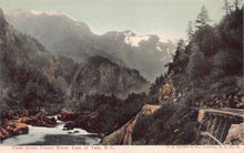 Load image into Gallery viewer, View Down Fraser River, East of Yale, British Columbia, Canada, early postcard, unused
