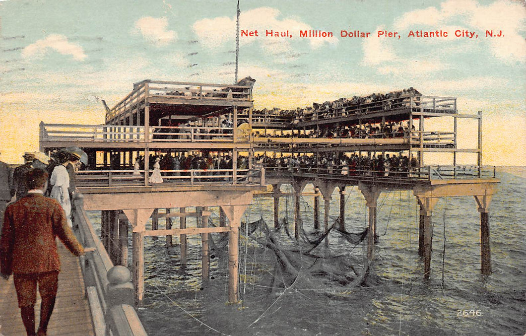 Million Dollar Pier, Atlantic City, New Jersey, early postcard, used in 1913
