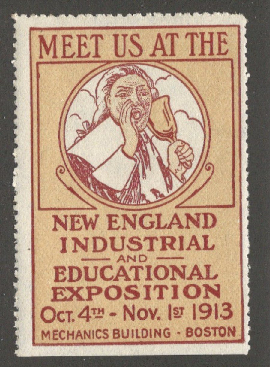 New England Industrial Exposition 1913, Boston, Massachusetts, Poster Stamp