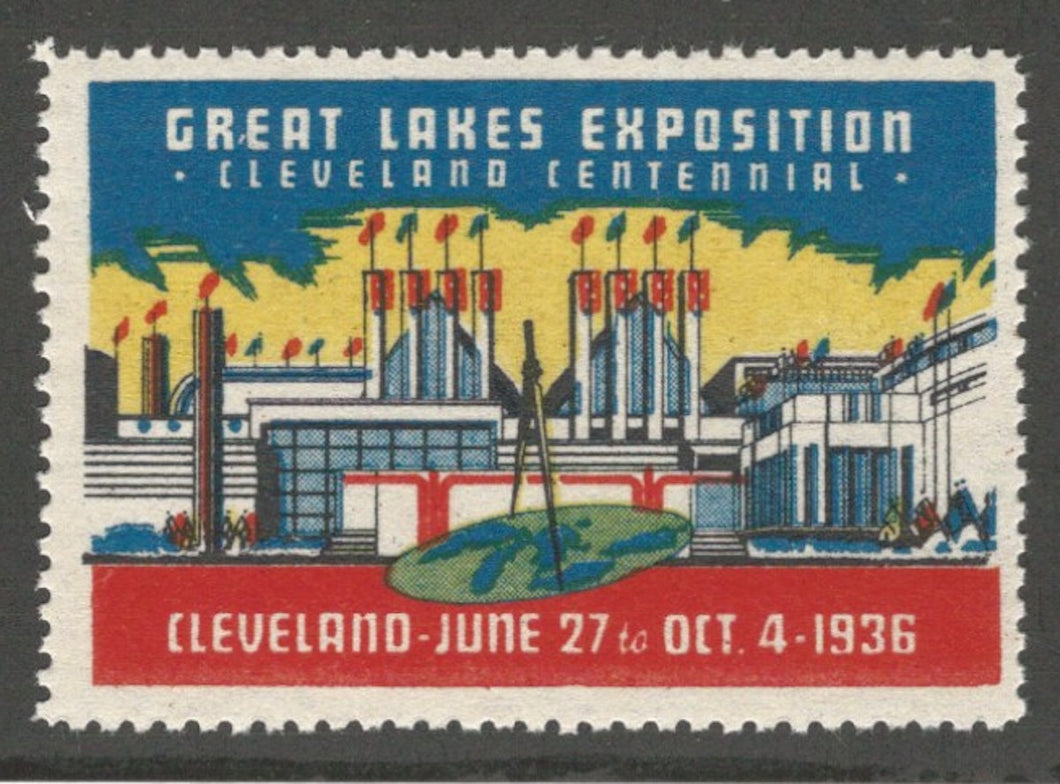 Great Lakes Exposition, Cleveland, June 27-Oct. 4, 1936, Poster Stamp