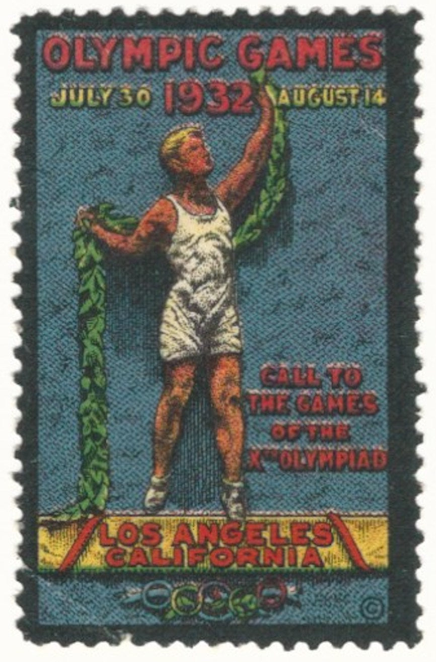 1932 Summer Olympic Games, Los Angeles, California, Poster Stamp