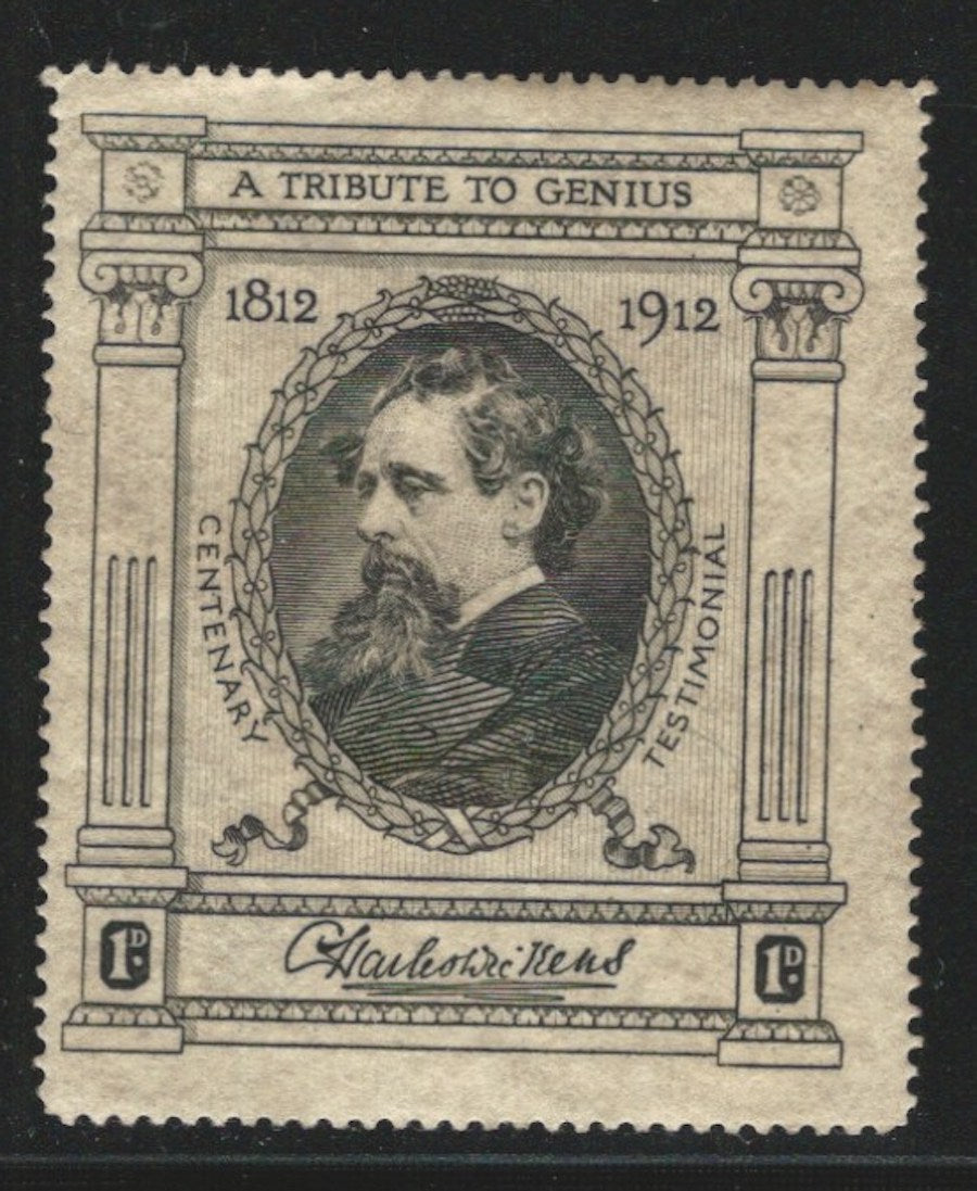 Charles Dickens Centenary 1812-1912, England, 1912, Great Britain, Poster Stamp