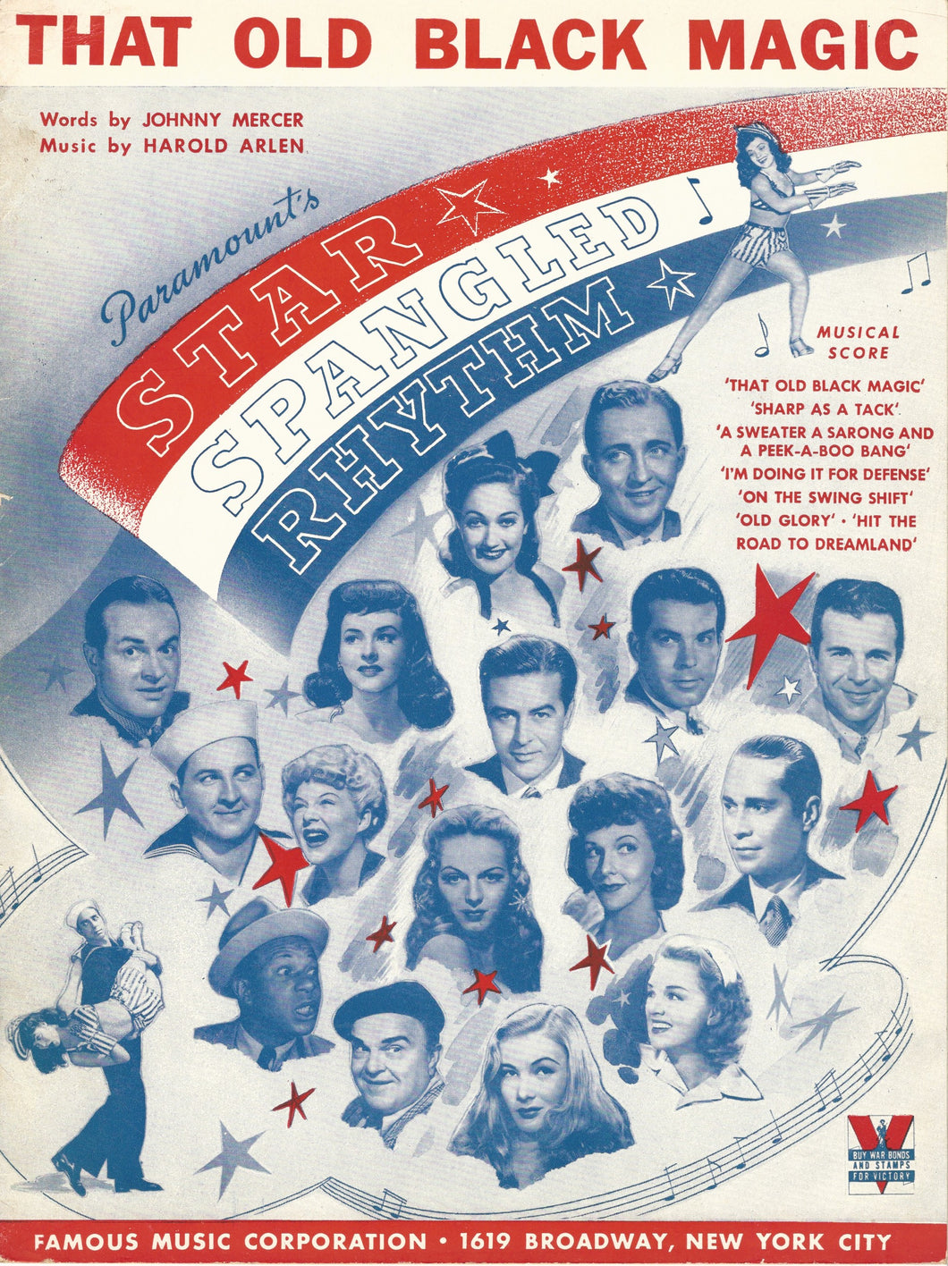 That Old Black Magic, from the Movie: Star Spangled Rhythm, words & music by Johnny Mercer and Harold Arlen, 1942 Sheet Music