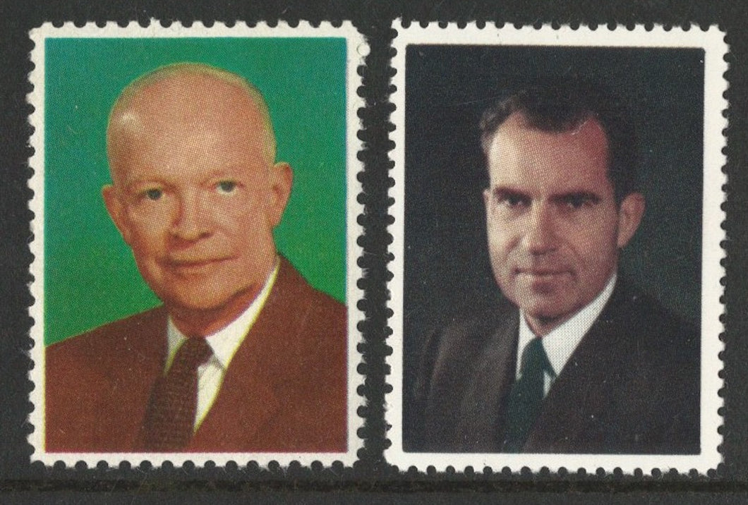 Dwight D. Eisenhower and Richard Nixon Poster Stamps, Dwight Eisenhower Presidential Campaign