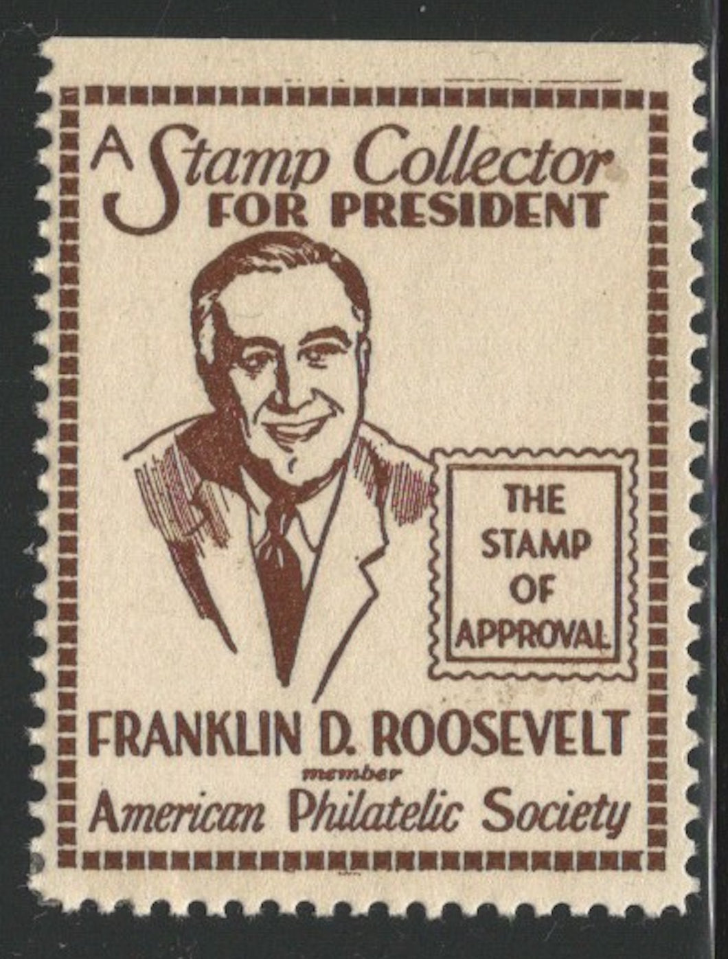 Franklin D. Roosevelt, A Stamp Collector for President, Poster Stamp