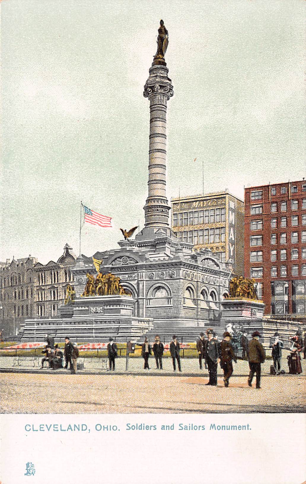 Soldiers and Sailors Monument, Cleveland, Ohio, early Tuck's postcard, unused