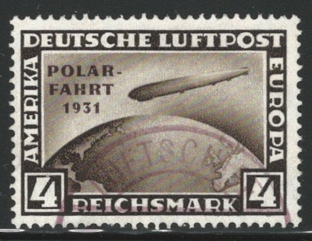 Germany, 1931 Polar Flight, Scott #C42, 4m black brown, Used, Very Fine