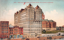 Load image into Gallery viewer, New Hall of Records and Court House, Los Angeles, California, early postcard, unused
