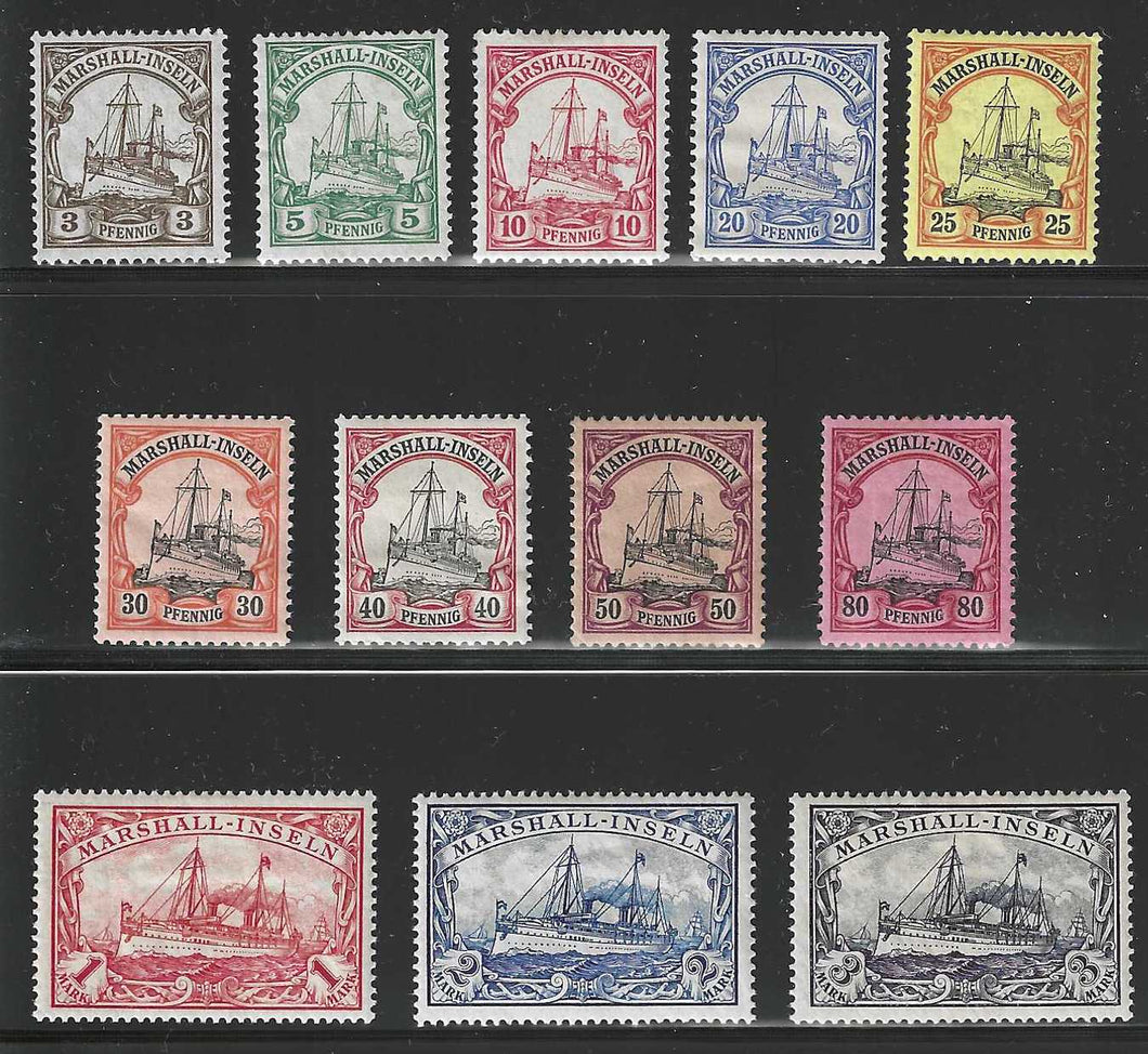 Marshall Islands, 1901, Scott #13-24 Mint, N.H./H., Very Fine