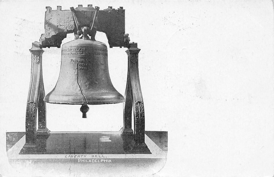 Liberty Bell, Philadelphia, Pennsylvania, very early postcard, used in 1906
