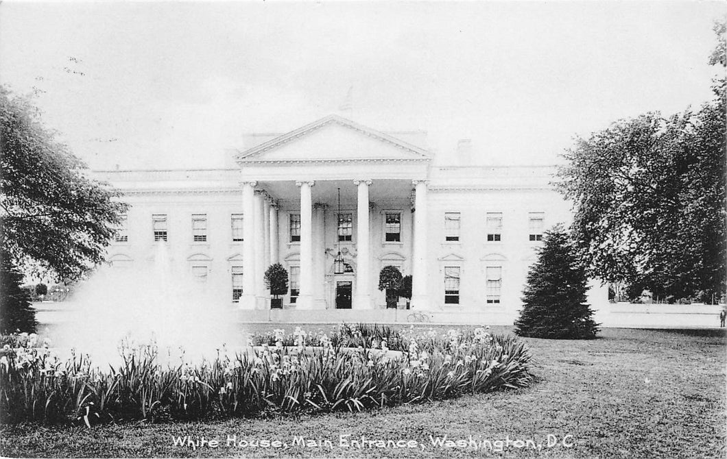 The White House, Main Entrance, Washington, D.C., early postcard, used in 1906