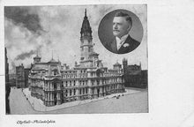 Load image into Gallery viewer, City Hall, Philadelphia, Pennsylvania, very early postcard, used in 1906
