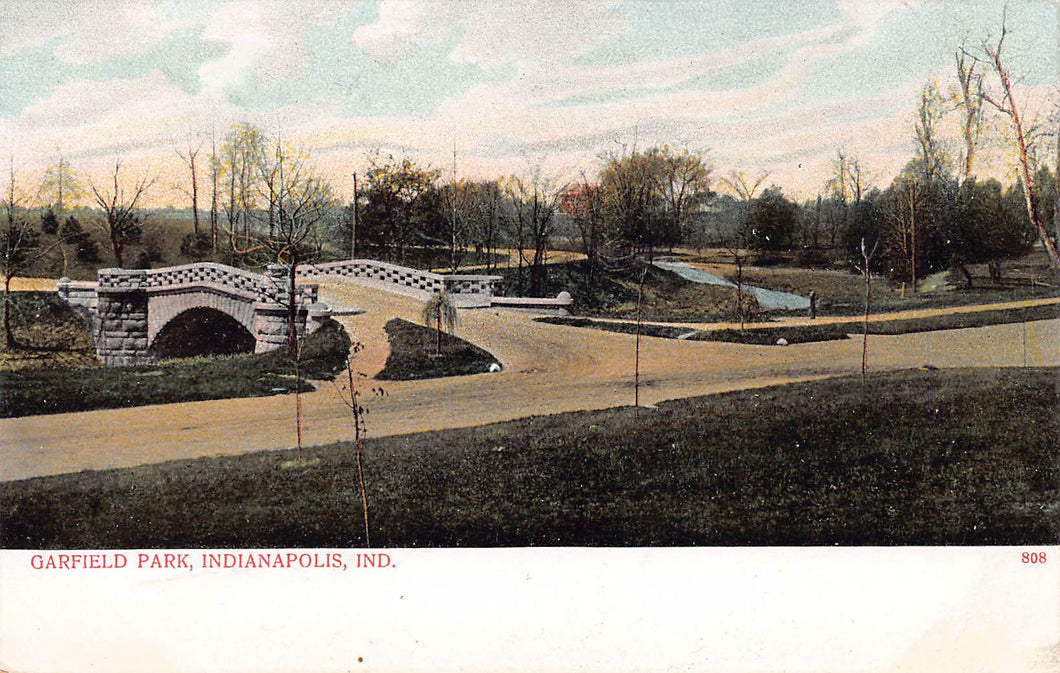 Garfield Park, Indianapolis, Indiana, very early postcard, unused